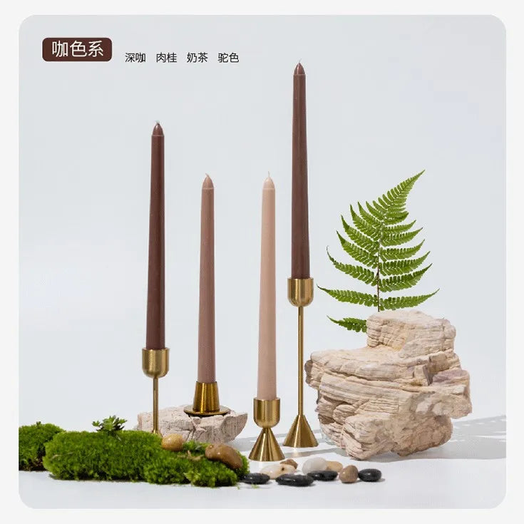 4pcs Colored Taper Candles – Elegant Long Dinner Set - candletown.net