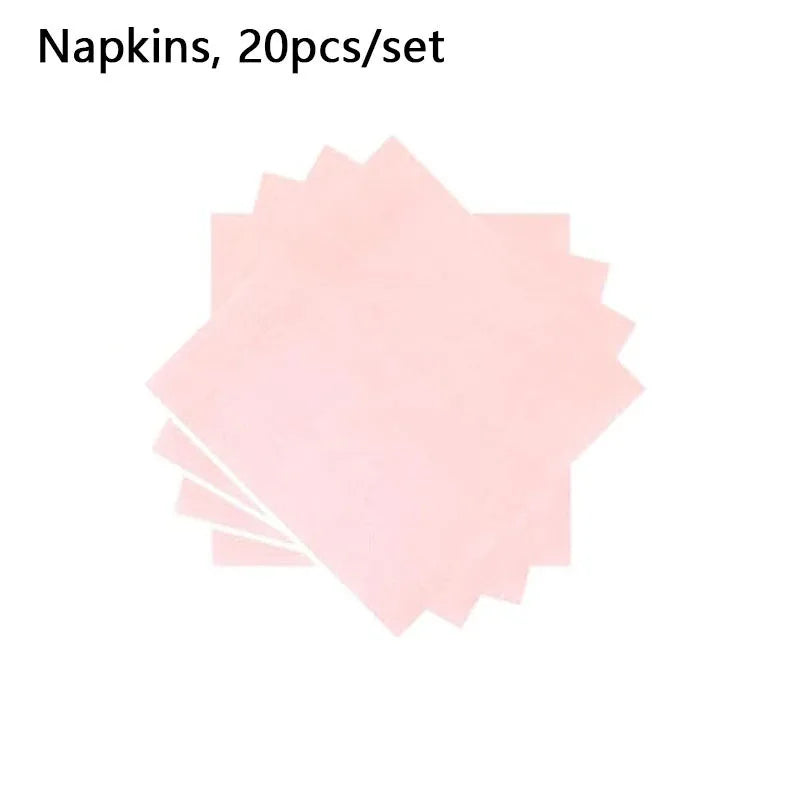 Light Pink Disposable Tableware Set - candletown.net