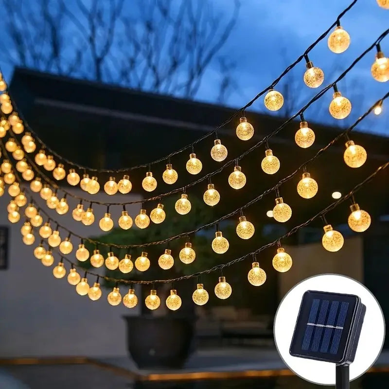 Solar Crystal Globe String Lights - candletown.net