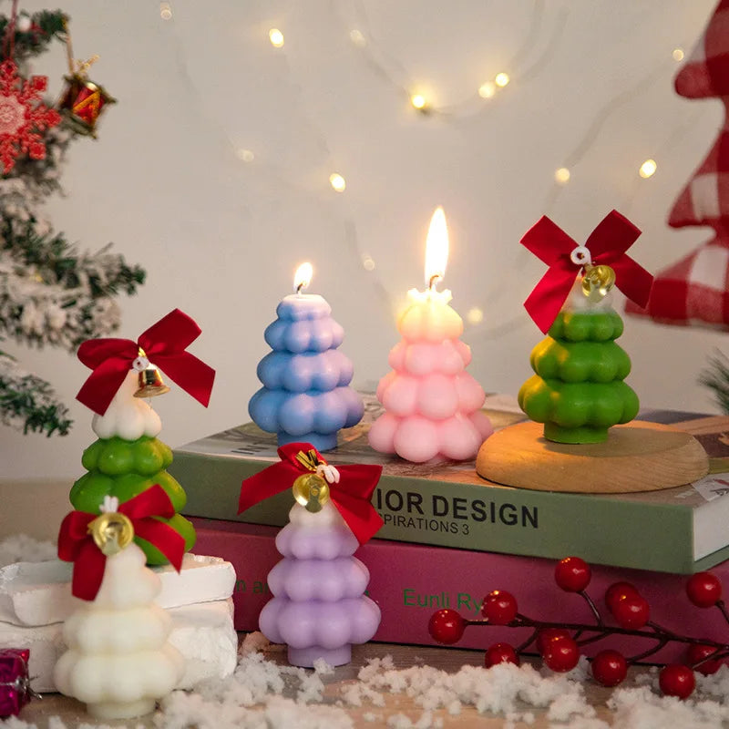 Christmas Figure Candle – Tree, Pine Cone & Snowman Design - candletown.net