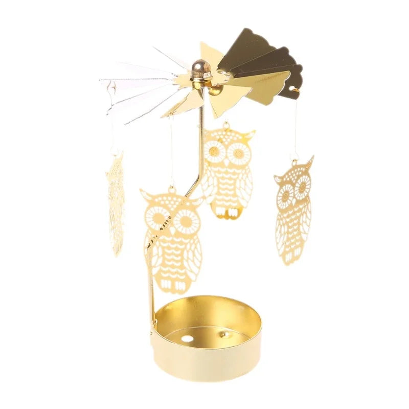 Golden Angel Chime Rotating Candle Holder - candletown.net
