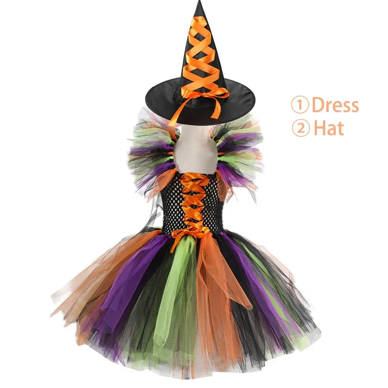 Kids Witch Costume – Hat, Broom & Accessory Options (Multicolor) - candletown.net