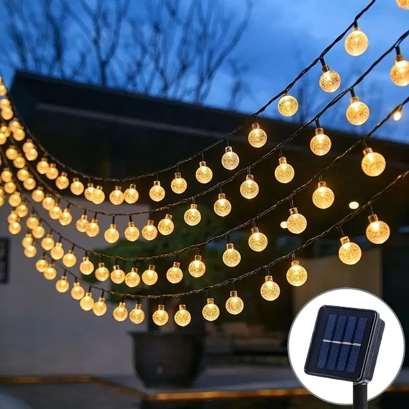 Solar Crystal Globe String Lights - candletown.net