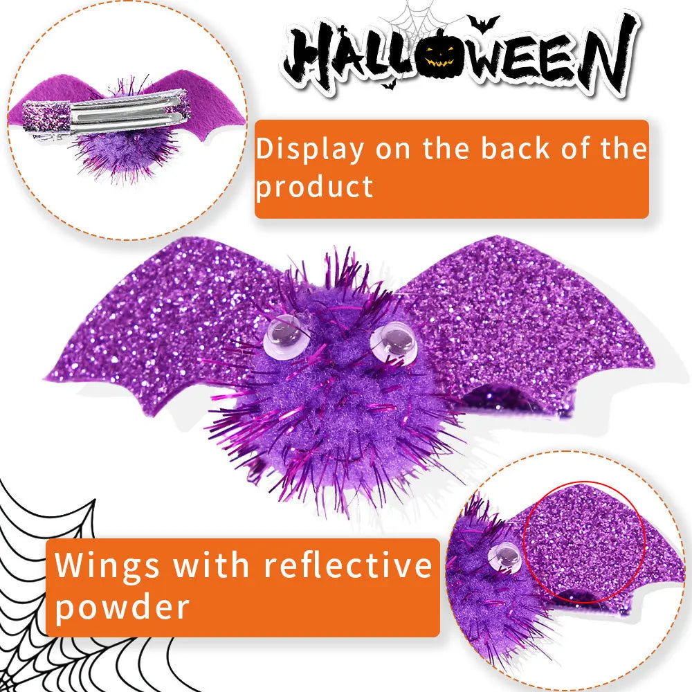 Halloween Spider & Bat Hair Clips - candletown.net