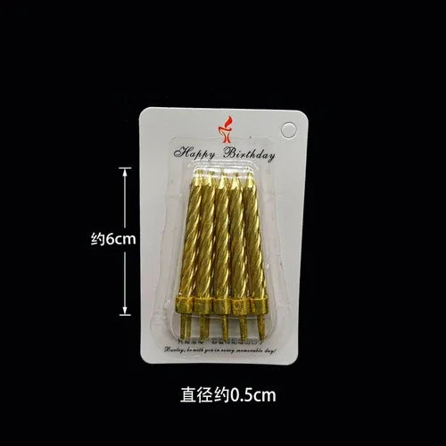 Slim Metallic Birthday Candles – Elegant Cake Topper - candletown.net