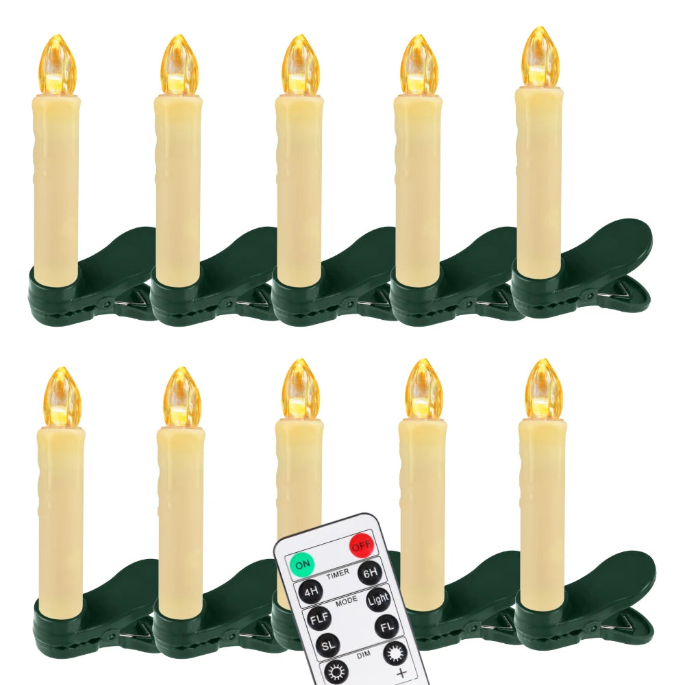 Flameless LED Taper Candles for Christmas Tree - candletown.net