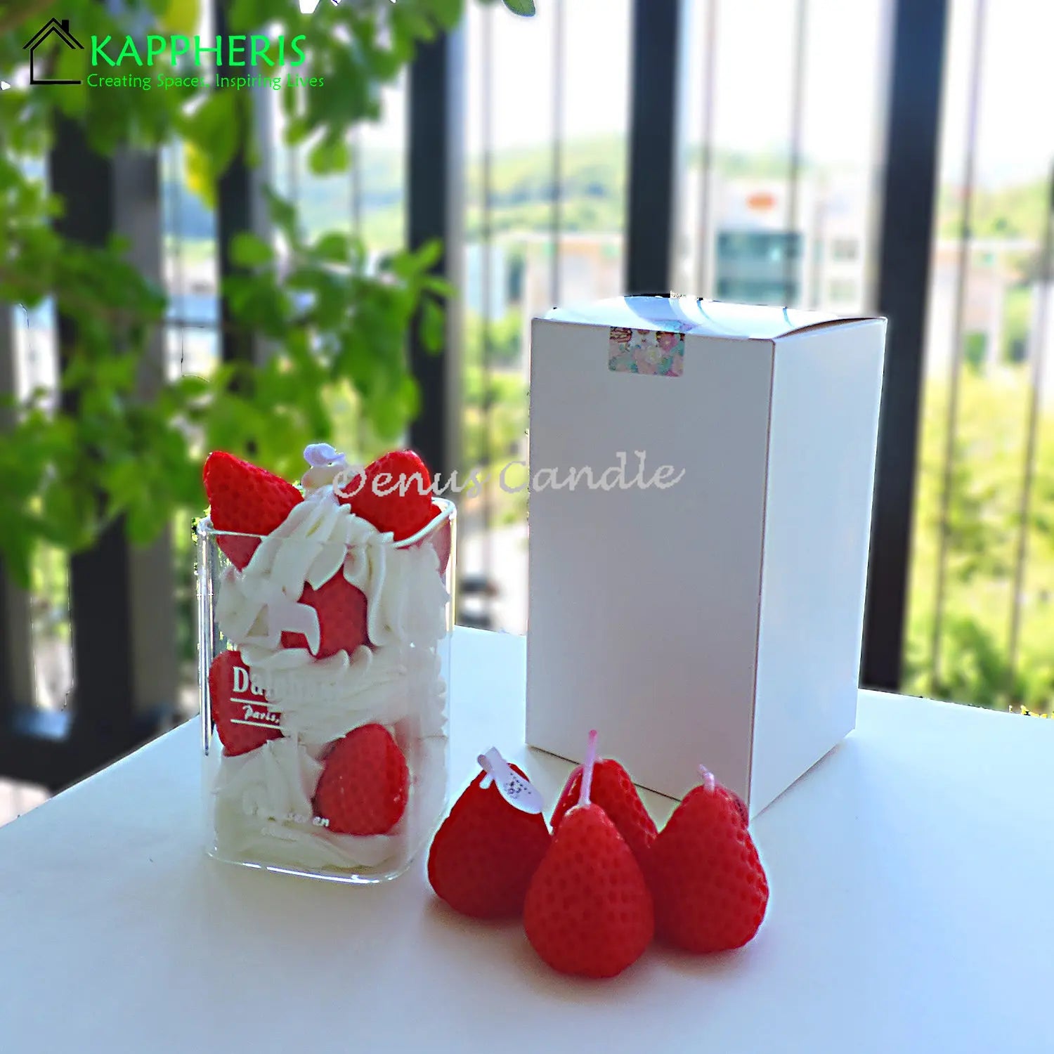Fruit & Cream Cup Figure Candle – Soy Wax