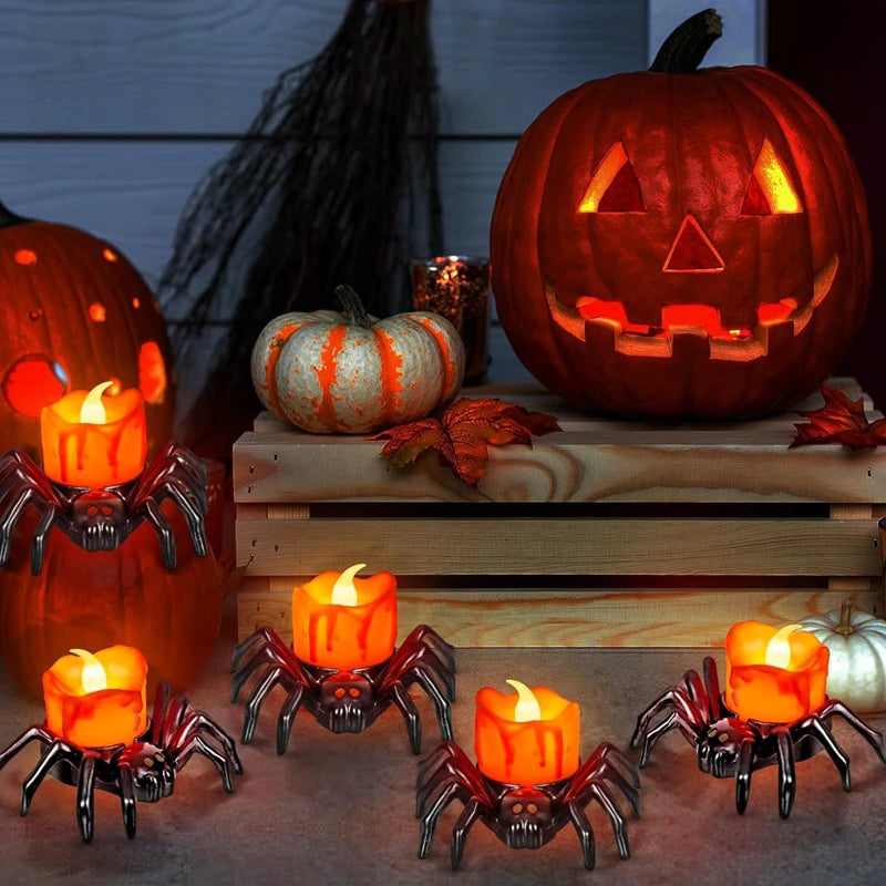 Halloween Spider LED Candle Light – Battery Operated Night Light - candletown.net