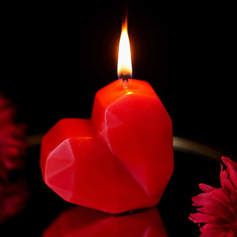 Red Heart Shaped Scented Candle - candletown.net