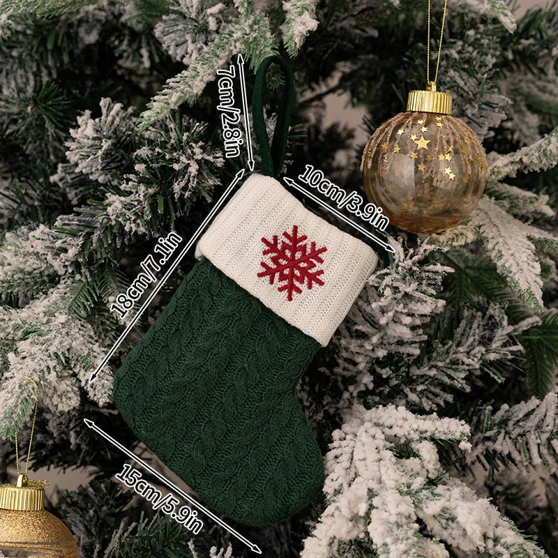 Christmas Knitted Stocking with Letter Design