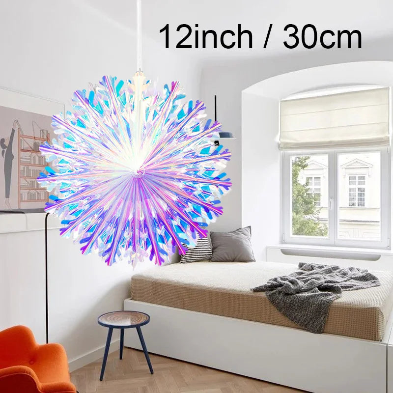 Iridescent 3D Christmas Ornament – Star, Ball, Garland or Snowflake