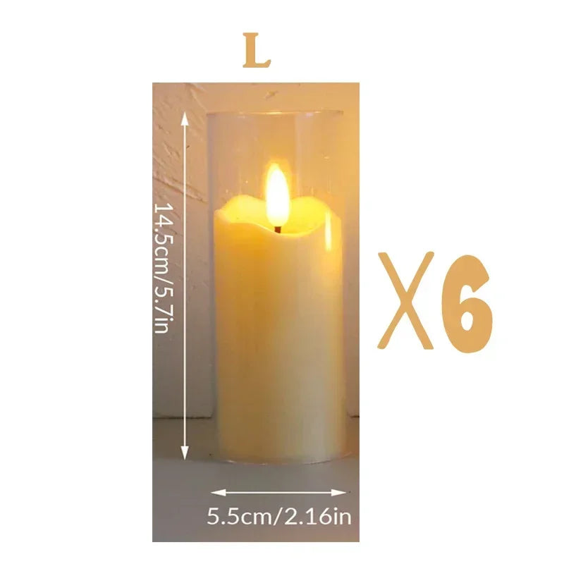 6PCS Flameless LED Candles – Flickering Acrylic Candle Set - candletown.net