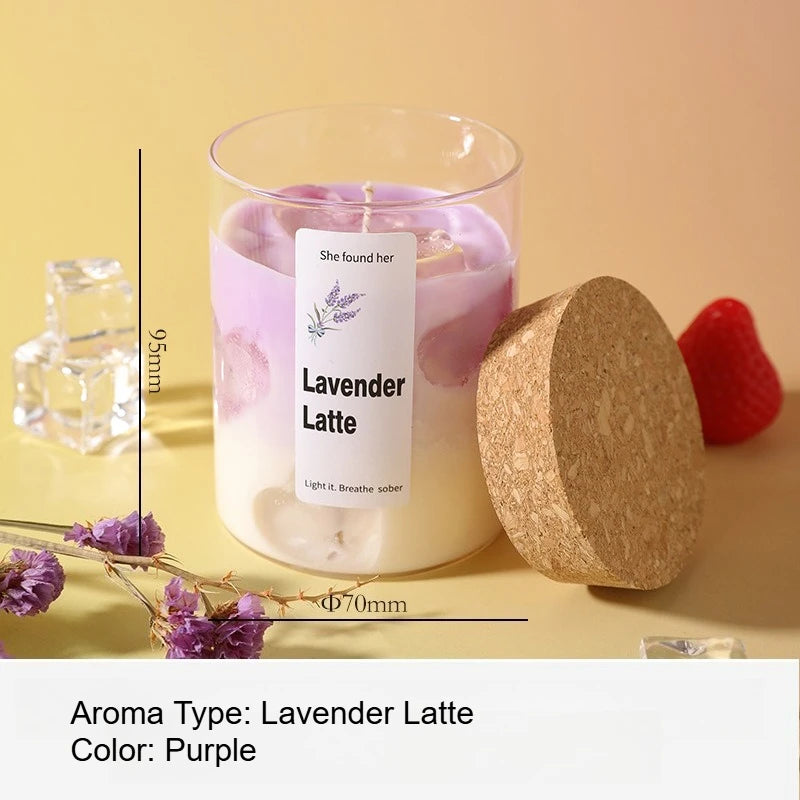 Latte Glow Aromatherapy Candle – Soy Wax Glass Candle