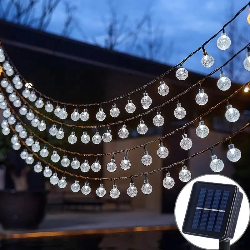 Solar Crystal Globe String Lights - candletown.net