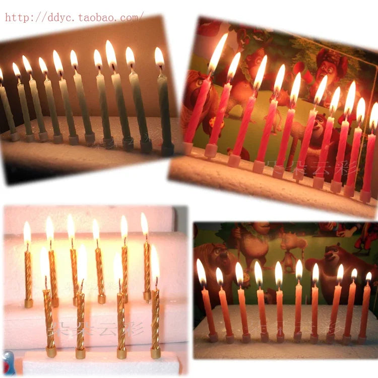 Slim Metallic Birthday Candles – Elegant Cake Topper - candletown.net