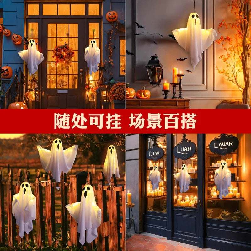 Halloween Ghost LED Hanging Decoration – Spooky Prop - candletown.net