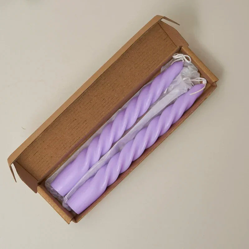 2pc Spiral Scented Dinner Taper Candles - candletown.net