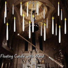Magic Floating LED Candles with Wand Remote – 10–24 Pack - candletown.net