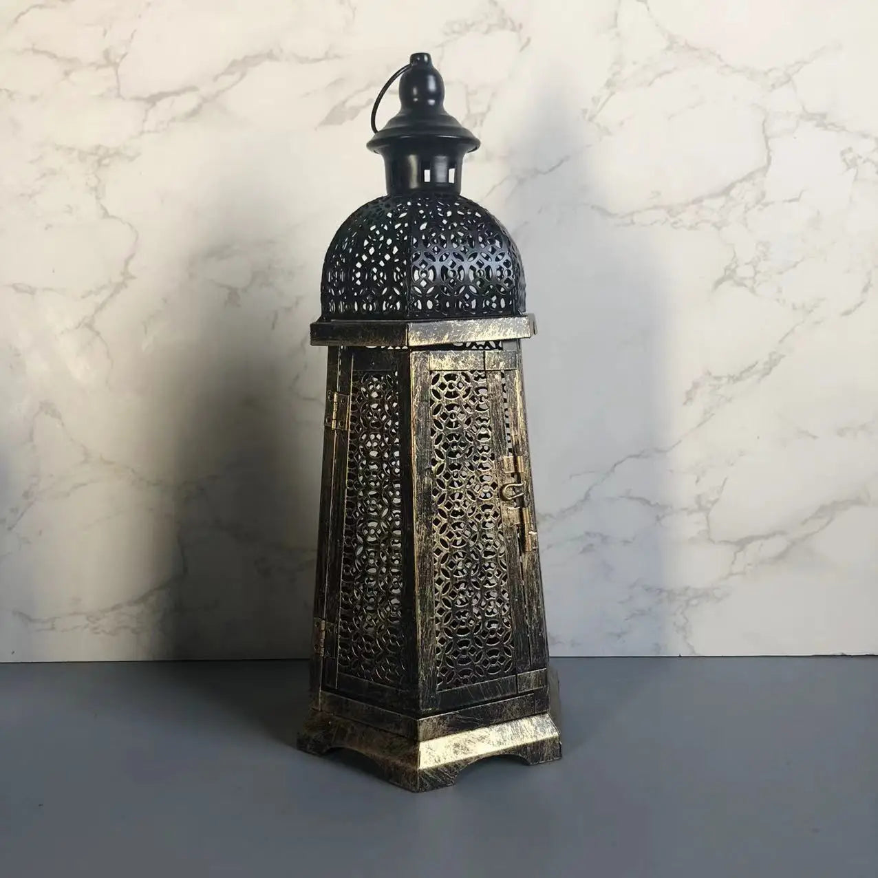 Rustic Vintage Metal Candle Lantern – Nordic & Farmhouse Decor