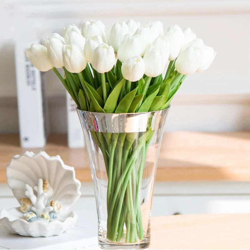10pcs Tulip Artificial Flowers – Lifelike & Elegant Decor - candletown.net