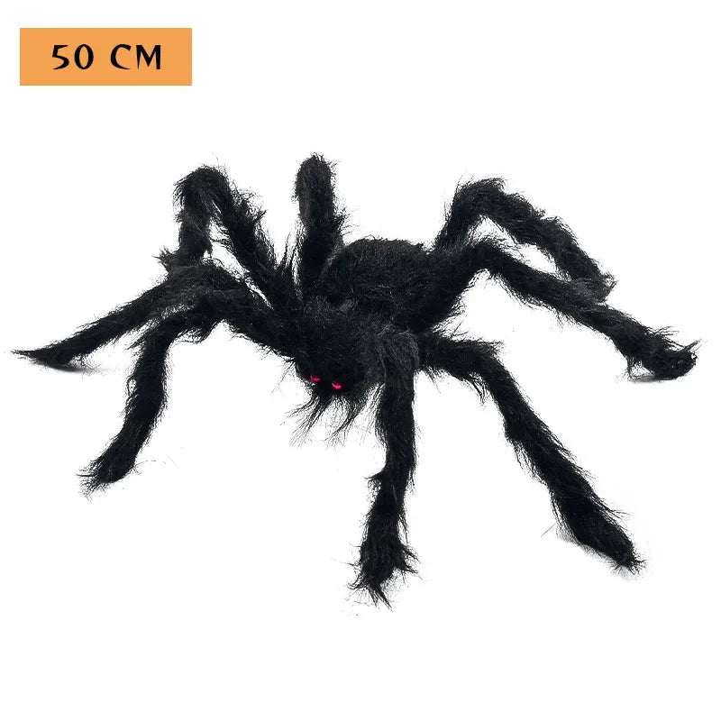 Halloween Spider Web with Spiders – Haunted House Decoration Set - candletown.net
