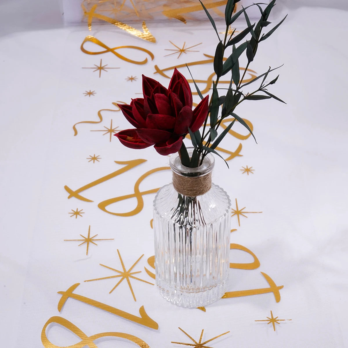 Birthday Table Runner – Gold, Silver & Black - candletown.net