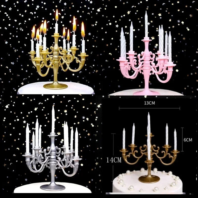 Cake Candle Set with Holders (9pcs) - candletown.net