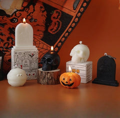 Handmade Halloween Scented Candles – Skull, Pumpkin & Tombstone Designs - candletown.net