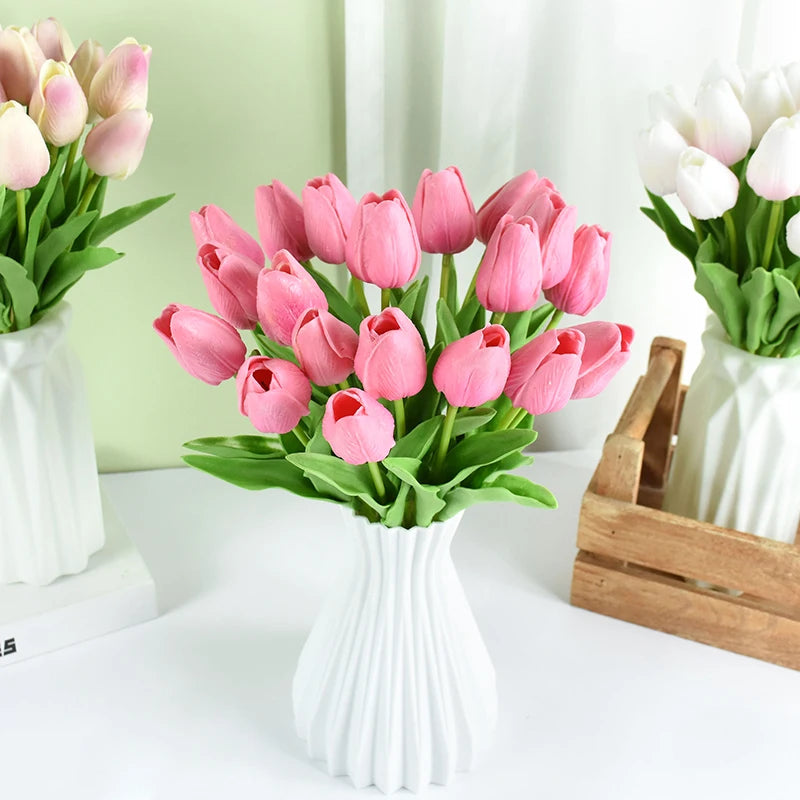10pcs Tulip Artificial Flowers – Lifelike & Elegant Decor - candletown.net