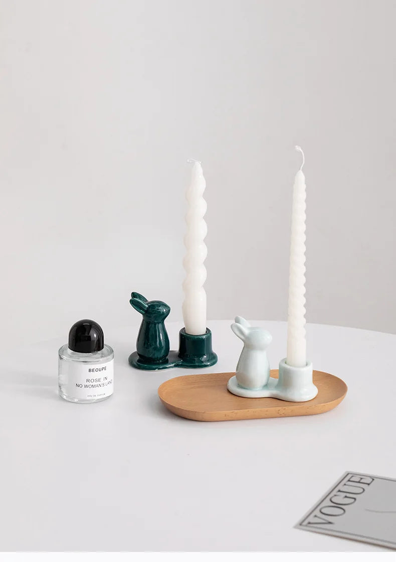 Creative Ceramic Bunny Candle Holder – A Delightful Accent for Your Home - candletown.net