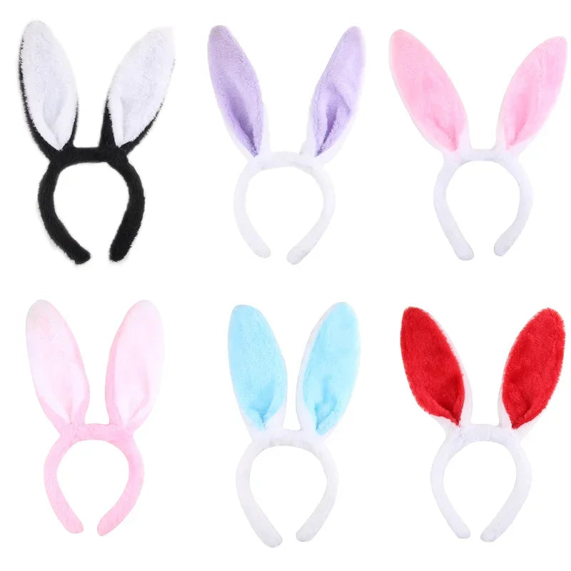 Plush Bunny Ears Headband – Cute & Soft for Easter & Cosplay - candletown.net