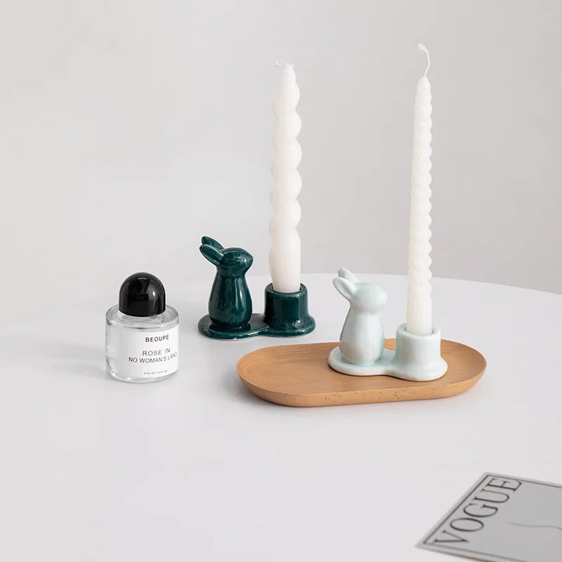 Creative Ceramic Bunny Candle Holder – A Delightful Accent for Your Home - candletown.net