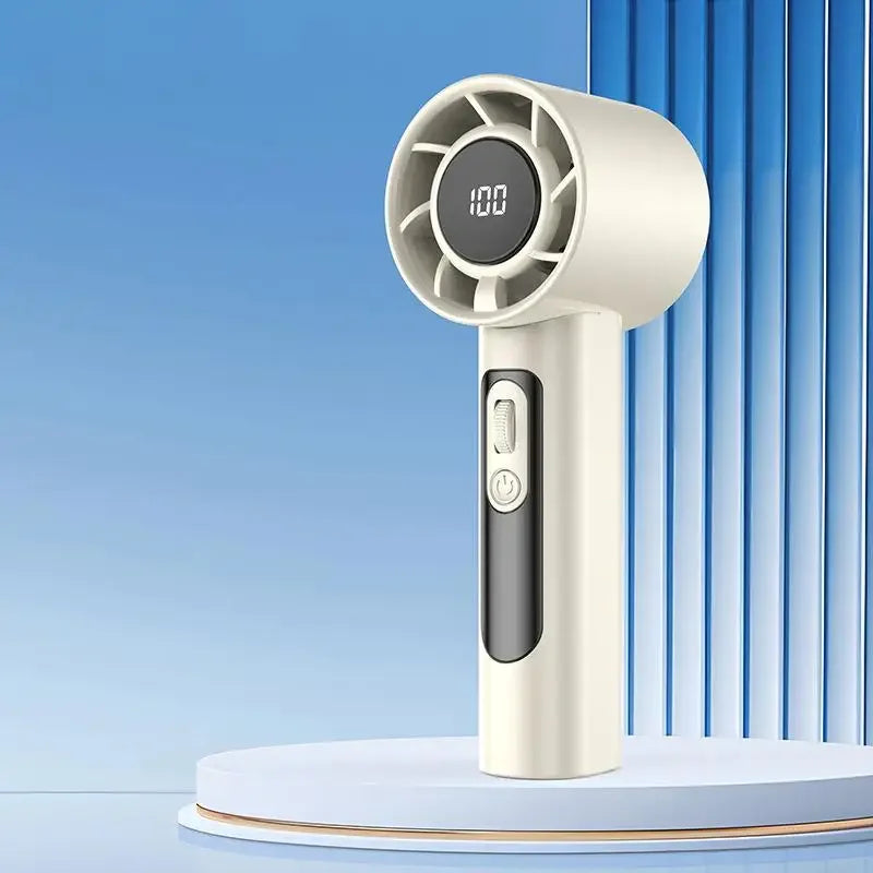 Handheld USB Fan with 100 Wind Speeds – Mini Turbo Cooling Fan for Home, BBQ & Travel - candletown.net