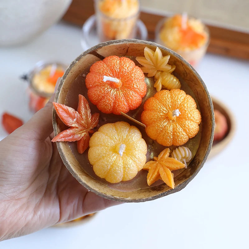 Handmade Pumpkin Bowl Soy Candle – Autumn Scented Centerpiece Candle - candletown.net