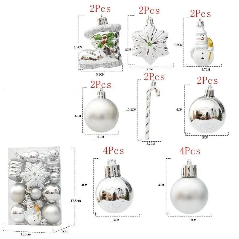 20/29pcs Christmas Ball Decoration Set - candletown.net