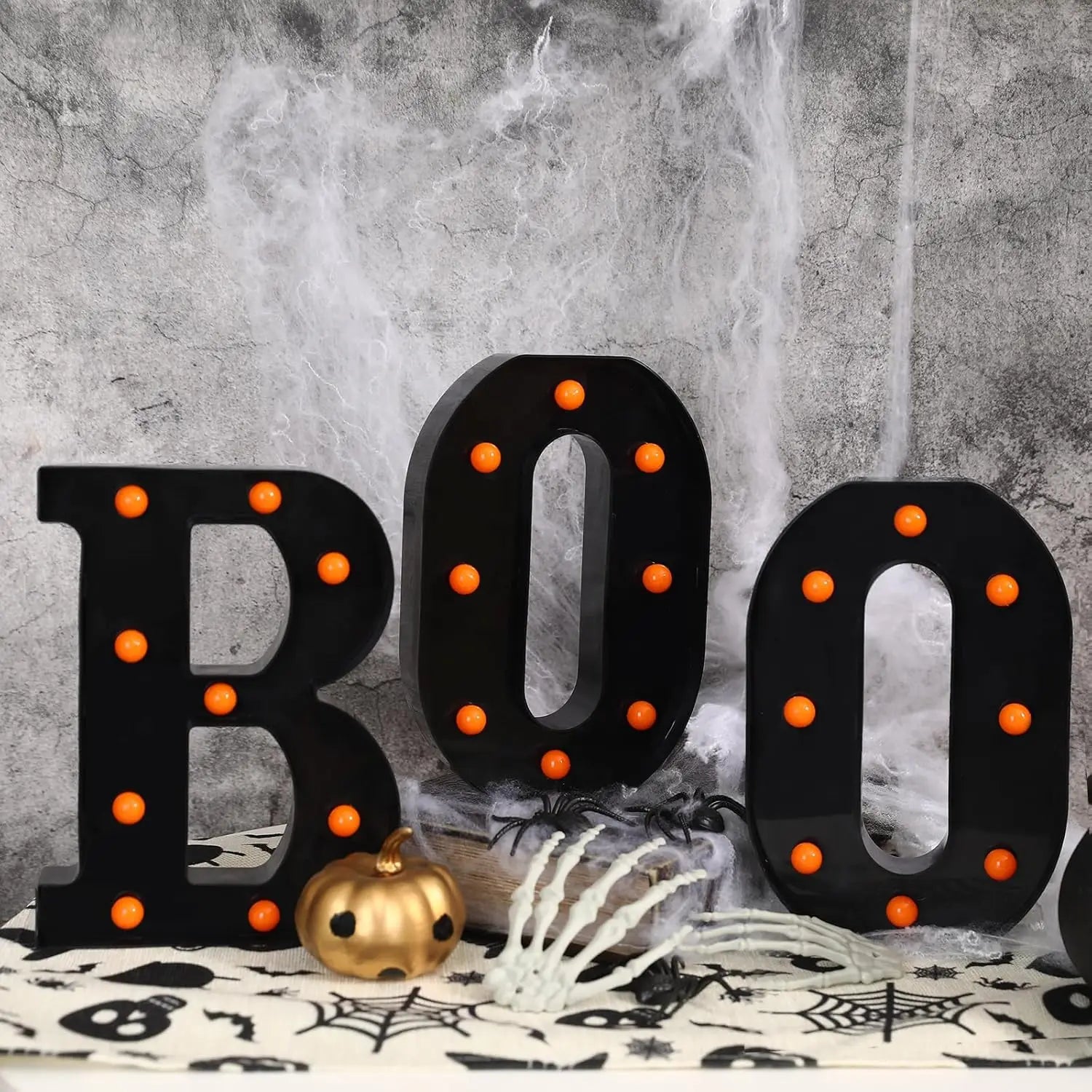 BOO LED Halloween Letter Lights – Indoor Marquee Decor - candletown.net