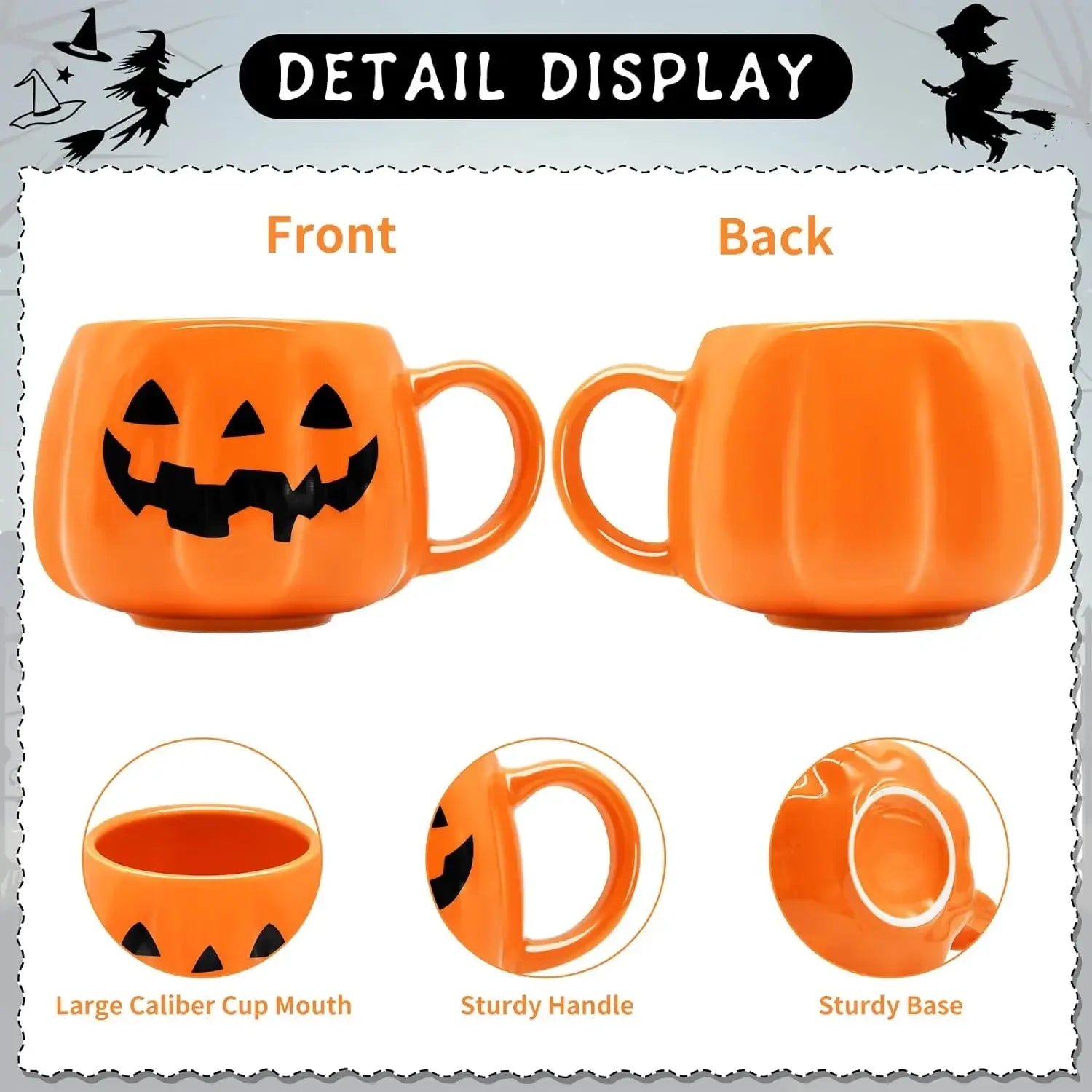 Halloween Kurpitsamuki – 4 dl Keraaminen Kahvimuki