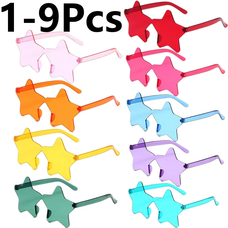 Colorful Star Sunglasses – Party & Festival Photo Props - candletown.net