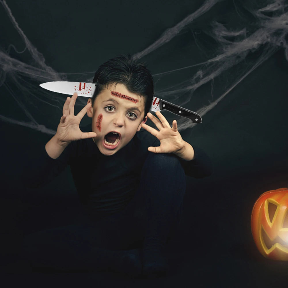 Halloween Horror Headbands – Fake Knife, Axe & Scissors Props for Costume Parties - candletown.net