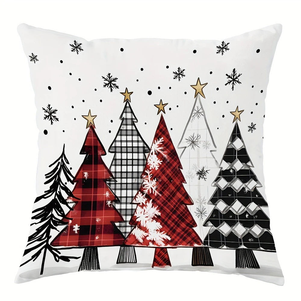 Christmas Decoration Pillowcase – Santa & Christmas Tree Design