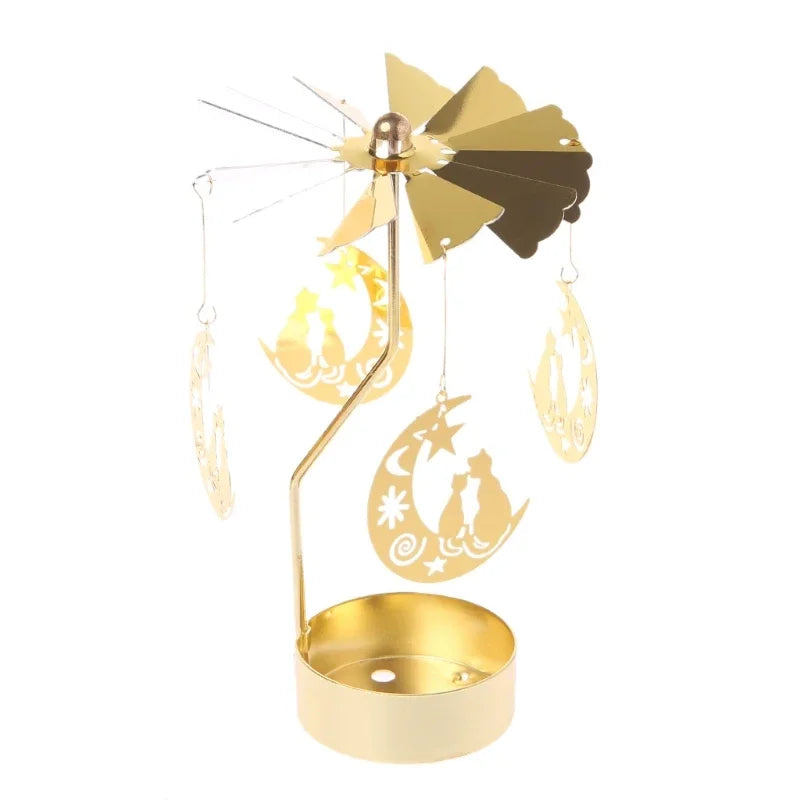 Golden Angel Chime Rotating Candle Holder - candletown.net