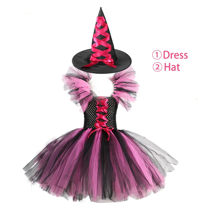Kids Witch Costume – Hat, Broom & Accessory Options (Multicolor) - candletown.net