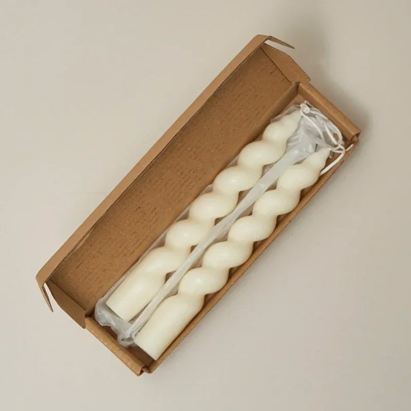 2pc Spiral Scented Dinner Taper Candles - candletown.net