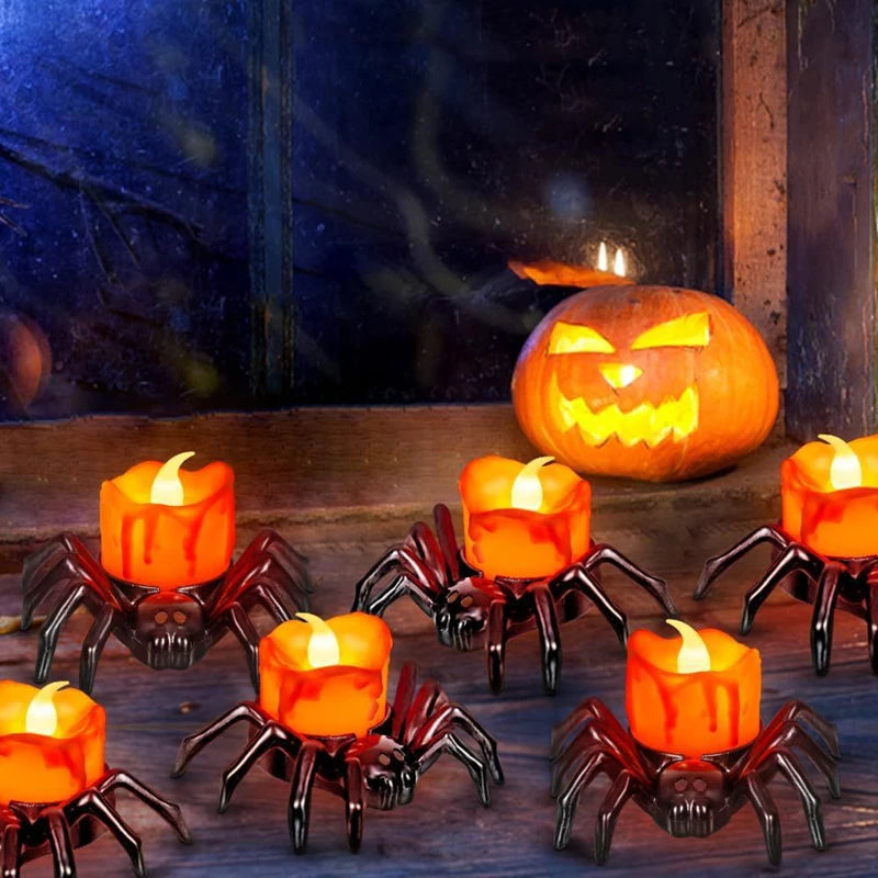 Halloween Spider LED Candle Light – Battery Operated Night Light - candletown.net