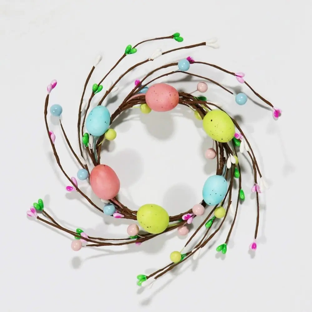 Handmade Easter Egg Flower Wreath – Candle Ring & Festive Decor - candletown.net