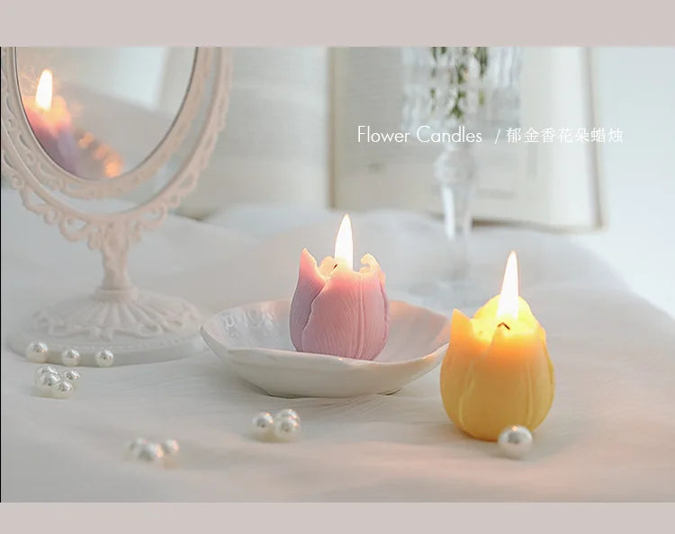 Tulip Scented Candles – Handmade Decorative Flower Candles - candletown.net