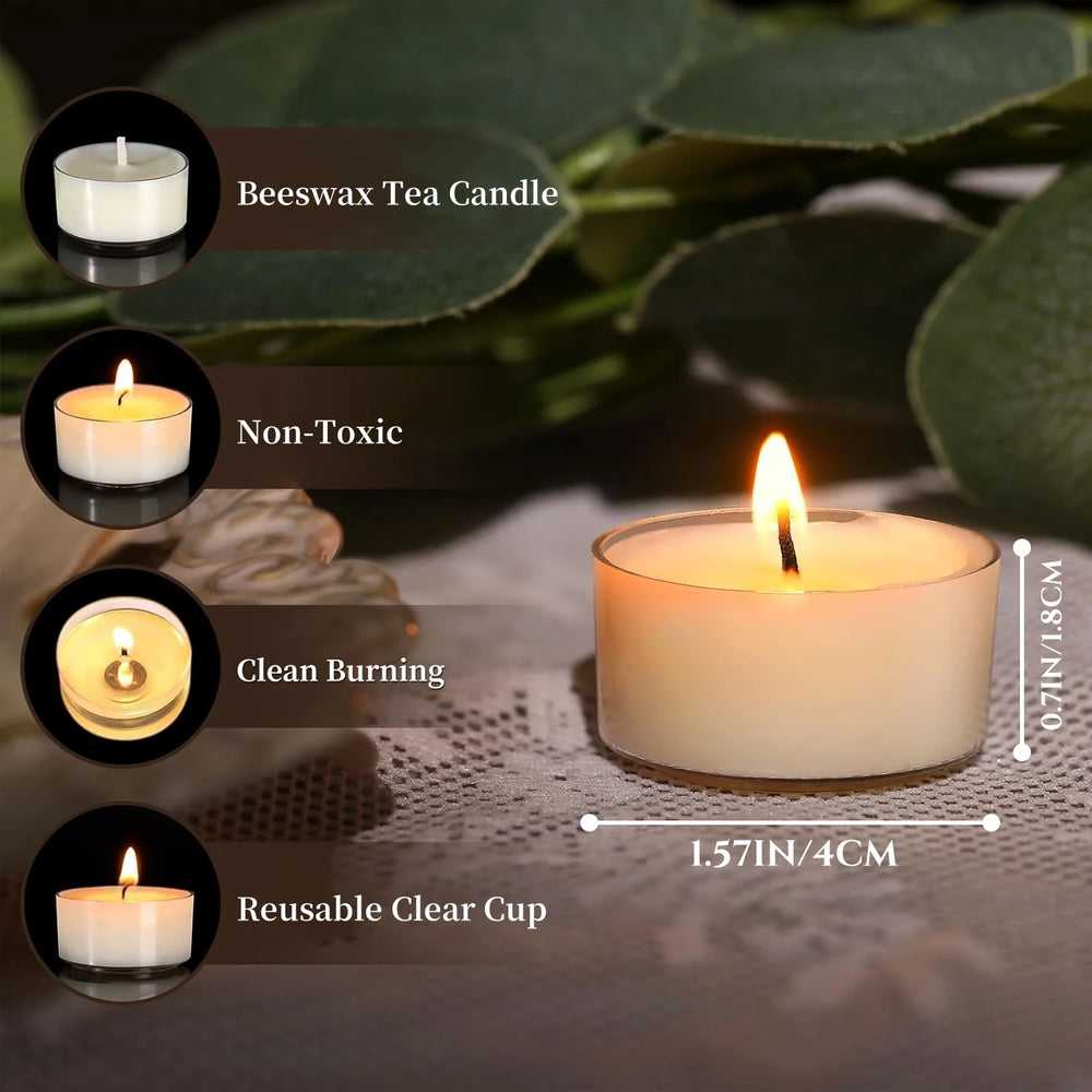 Beeswax Tealight Candles - candletown.net