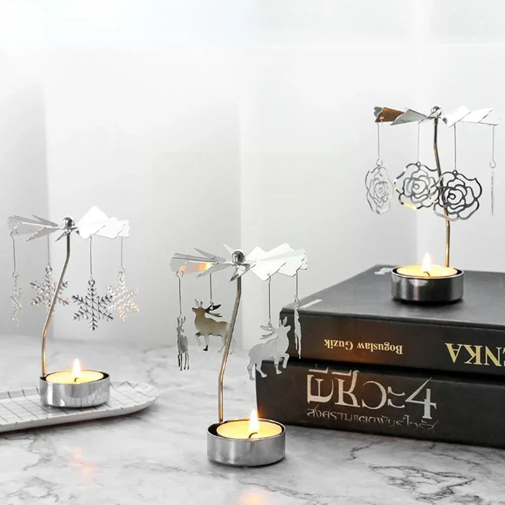 Silver Angel Chime Candle Holder