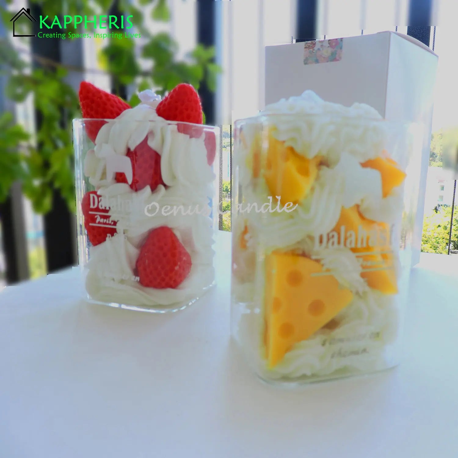 Fruit & Cream Cup Figure Candle – Soy Wax