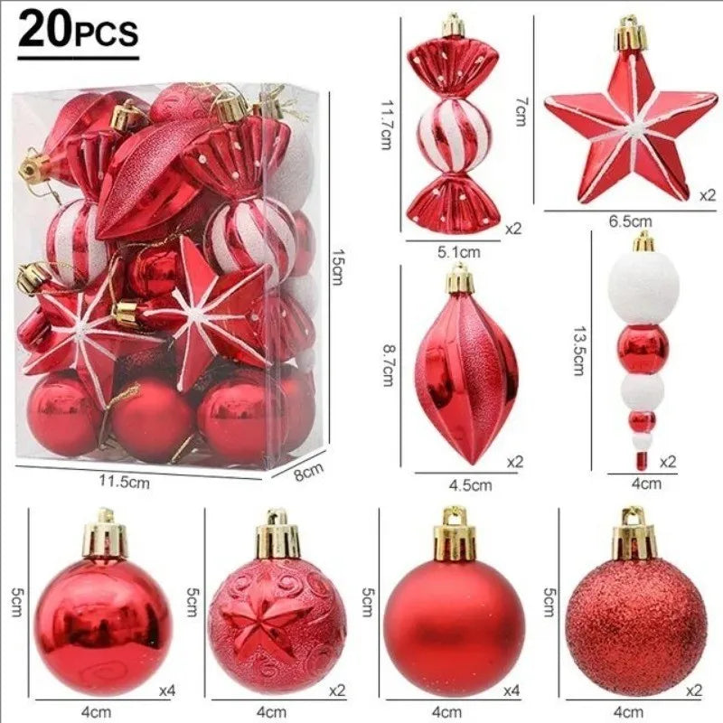 20/29pcs Christmas Ball Decoration Set - candletown.net